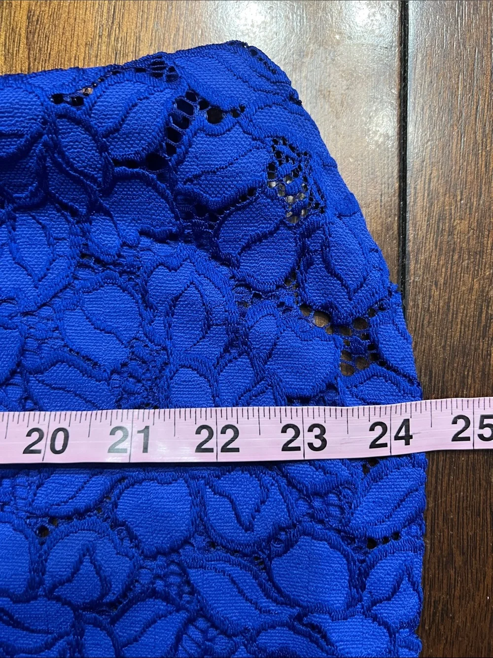J. Crew Royal Blue Lace Shell Top Size 0 Floral Keyhole Blouse